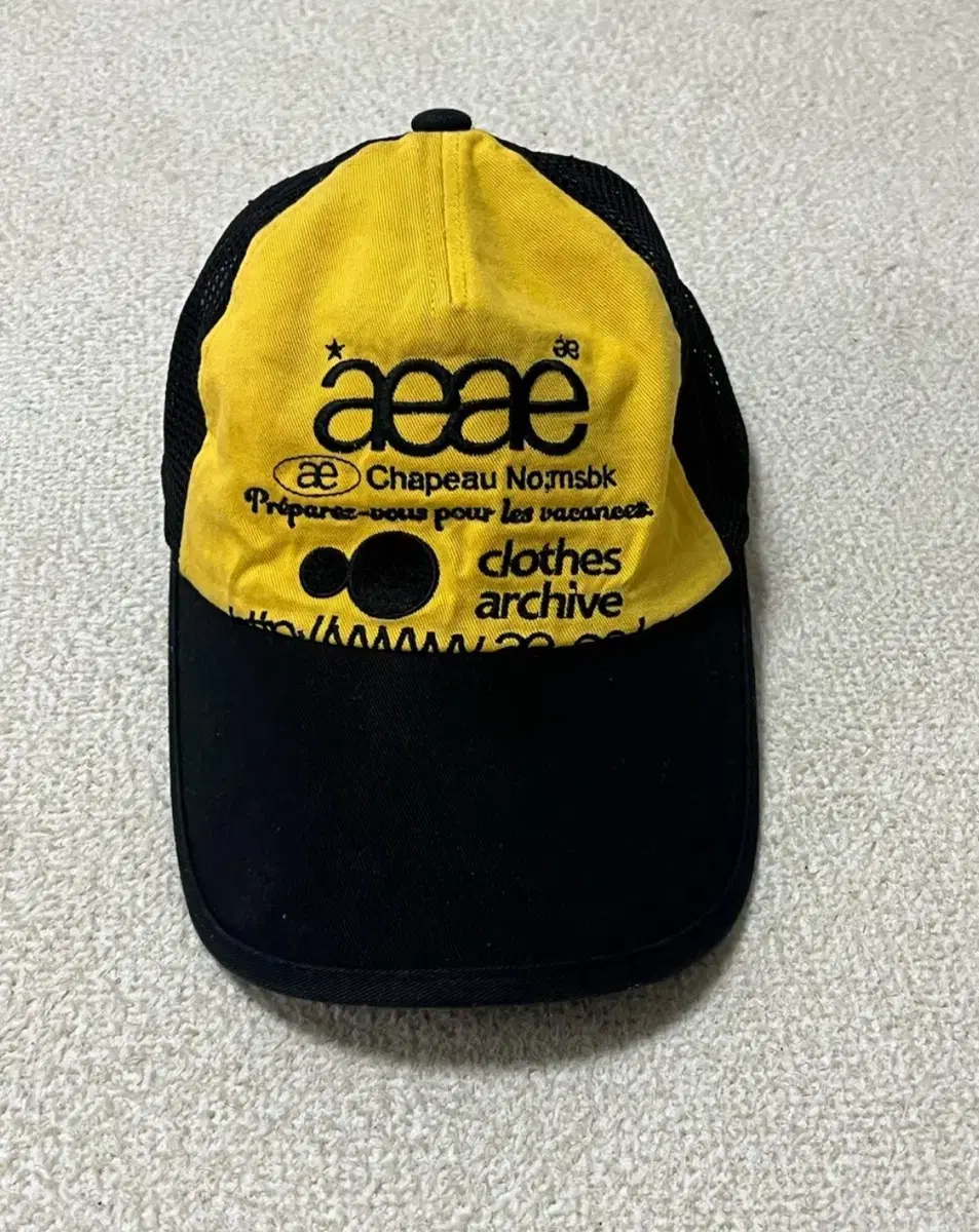 Aeae WEB LOGO MESH CAP [YELLOW/BLACK] | 브랜드 중고거래